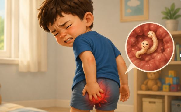 علامة شائعة للإصابة بالدودة الدبوسية